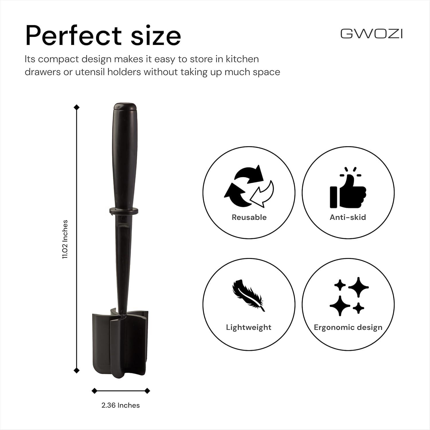 Picador de Carne Manual GWOZI de Nylon Resistente al Calor