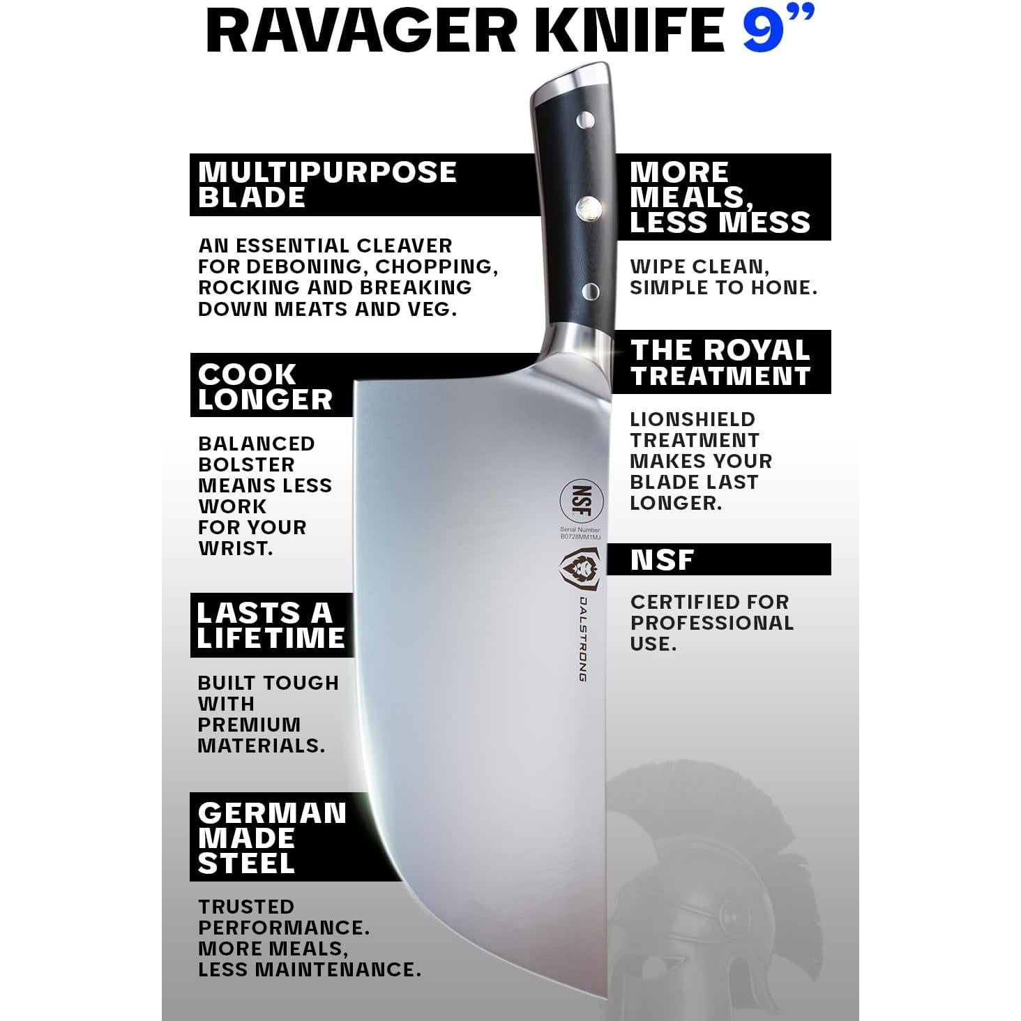 Cuchillo de Carnicero Dalstrong 22.86 cm - Serie Gladiador