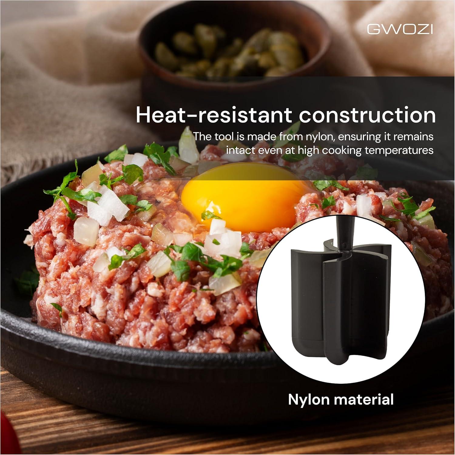Picador de Carne Manual GWOZI de Nylon Resistente al Calor