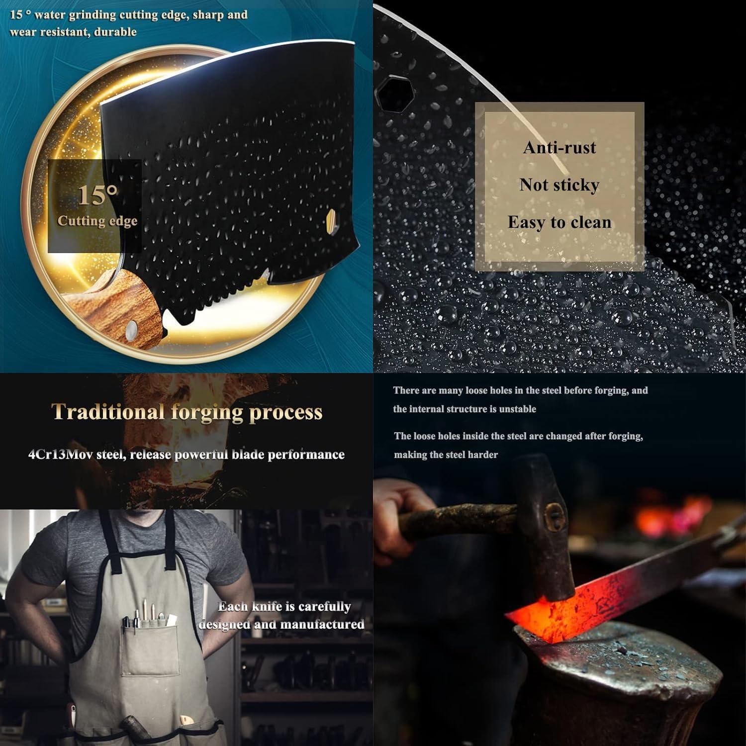 Cuchillo de Carnicero Forjado LIUZHANGYU 19 cm Acero Inox