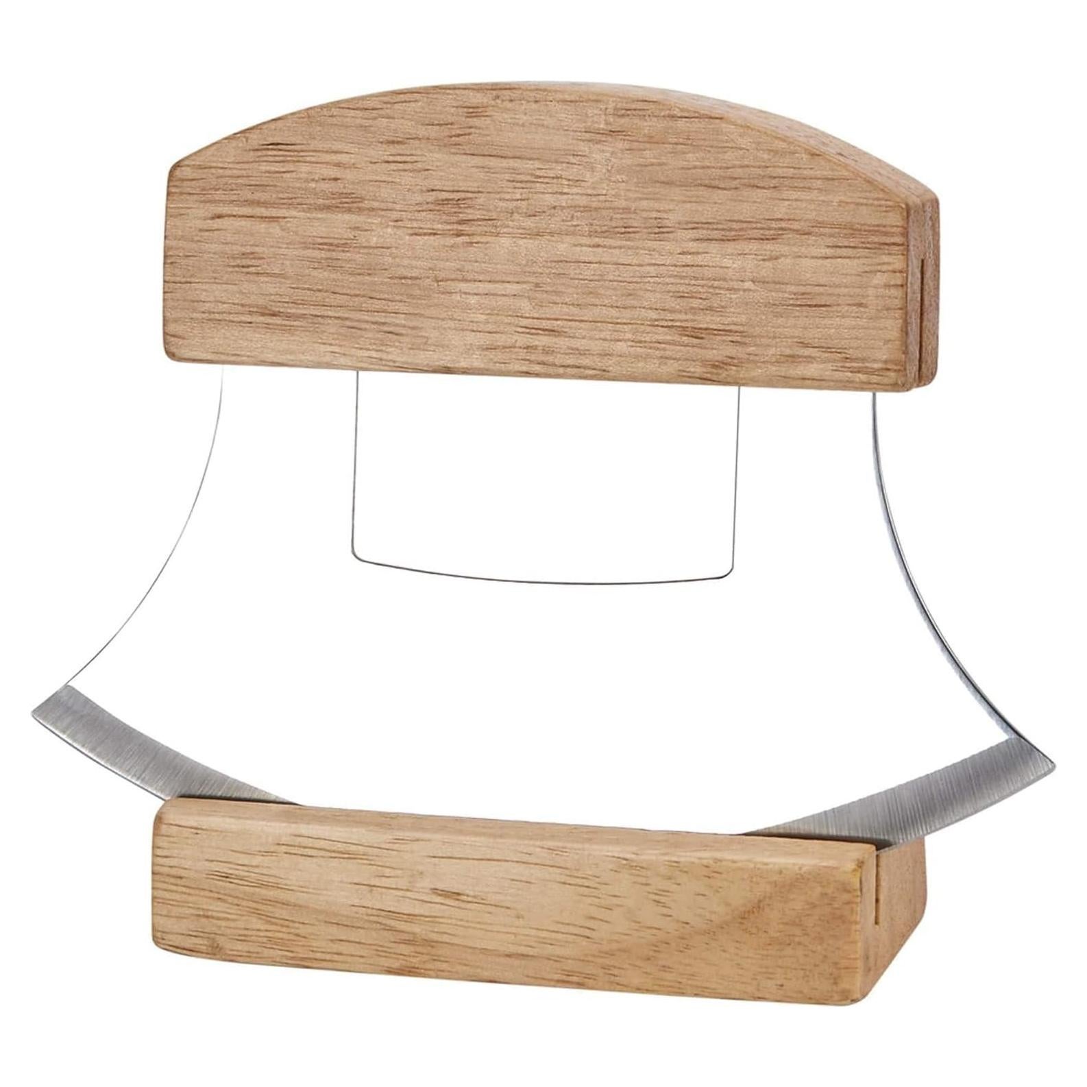 Cuchillo Ulu de Alaska Senvasfa 15,24 cm con soporte de madera