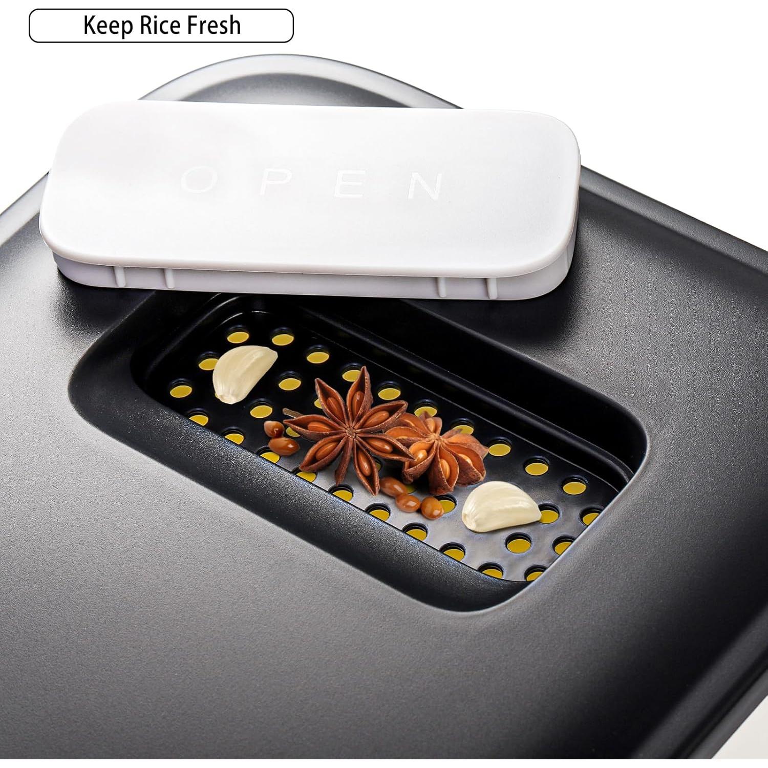 Contenedor de Arroz Grande ZEAYEA 11,34 kg con Tapa y Taza