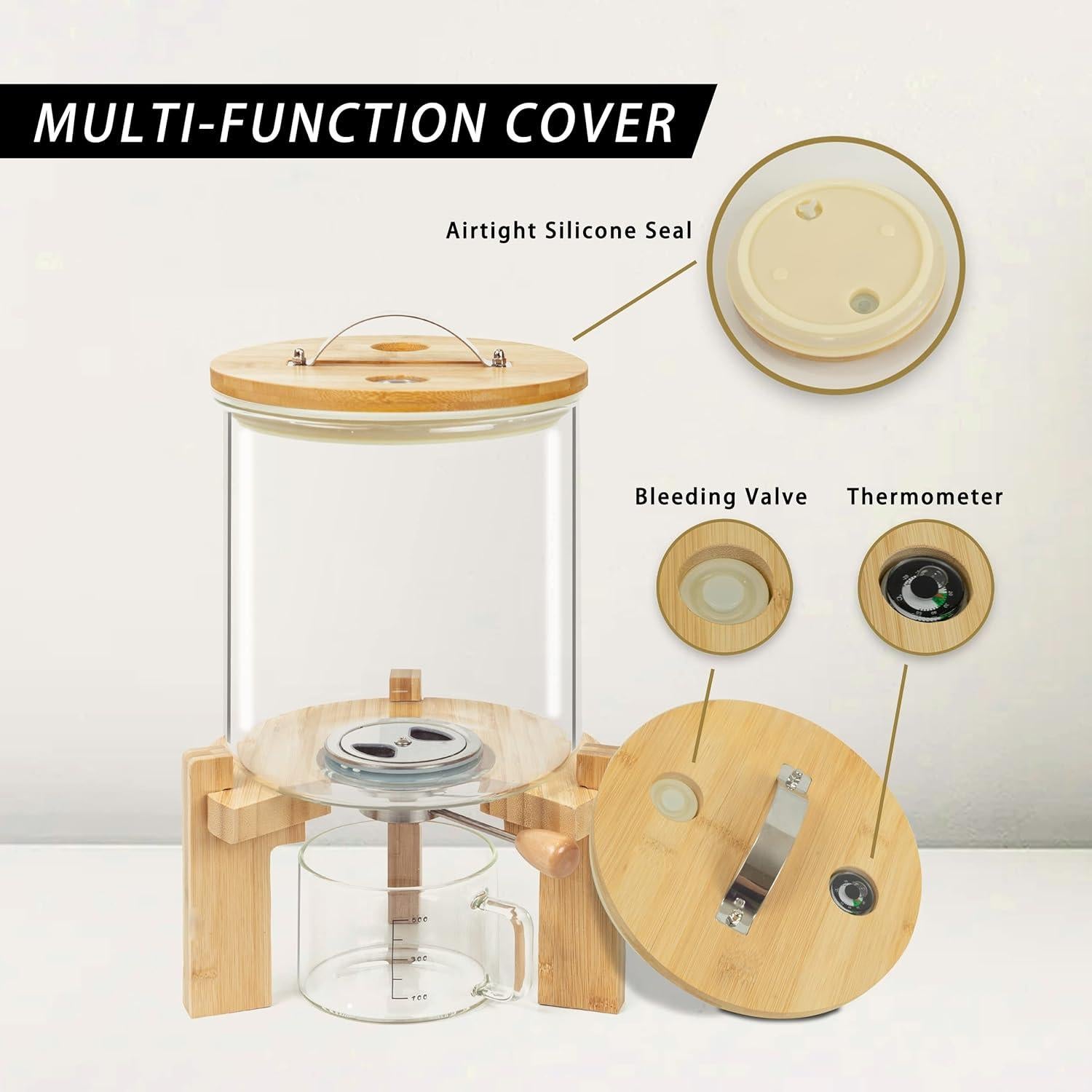 Dispensador de Arroz de Vidrio L'ÉPICÉA 8L Hermético