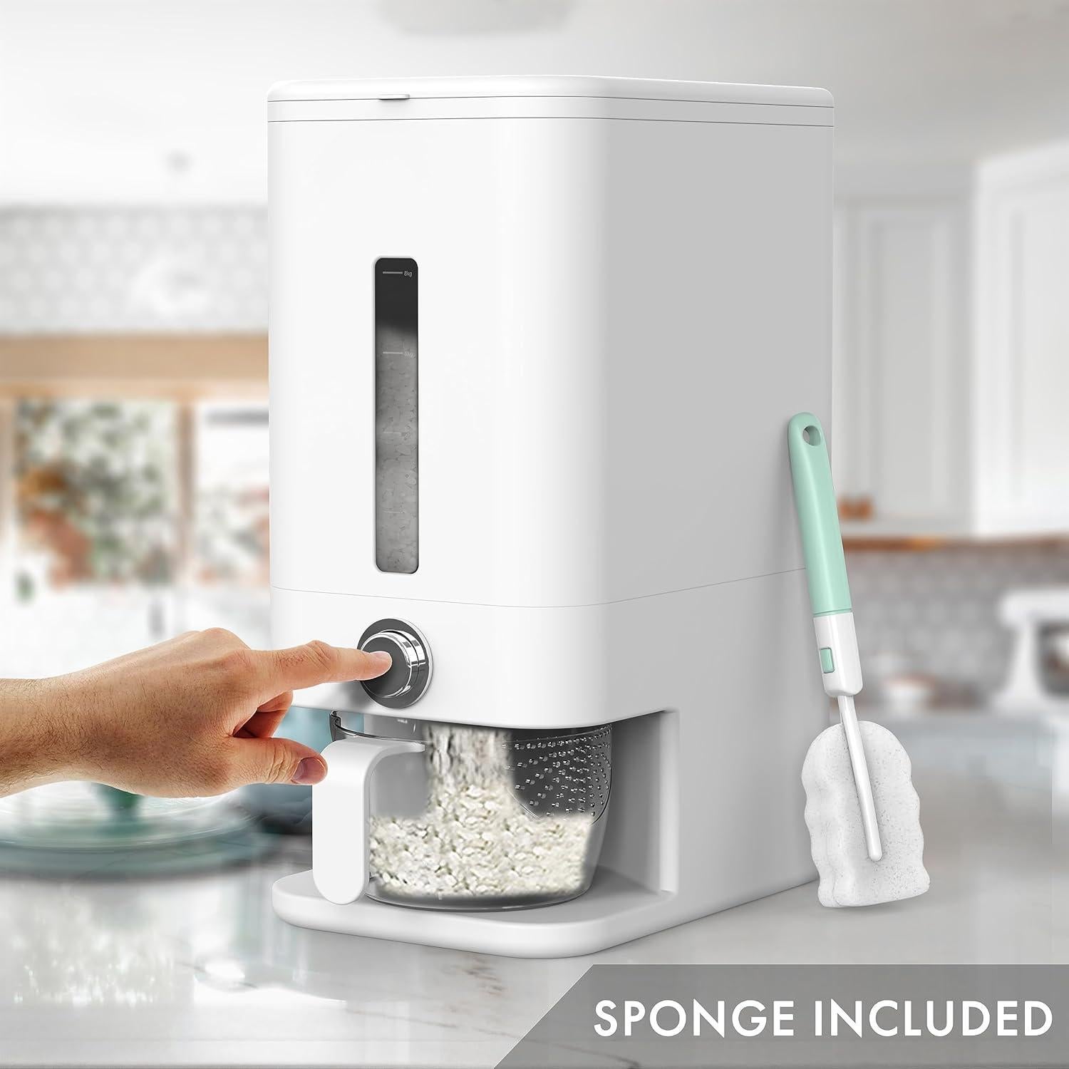 Dispensador de arroz hermético Retail Blade 25 kg blanco