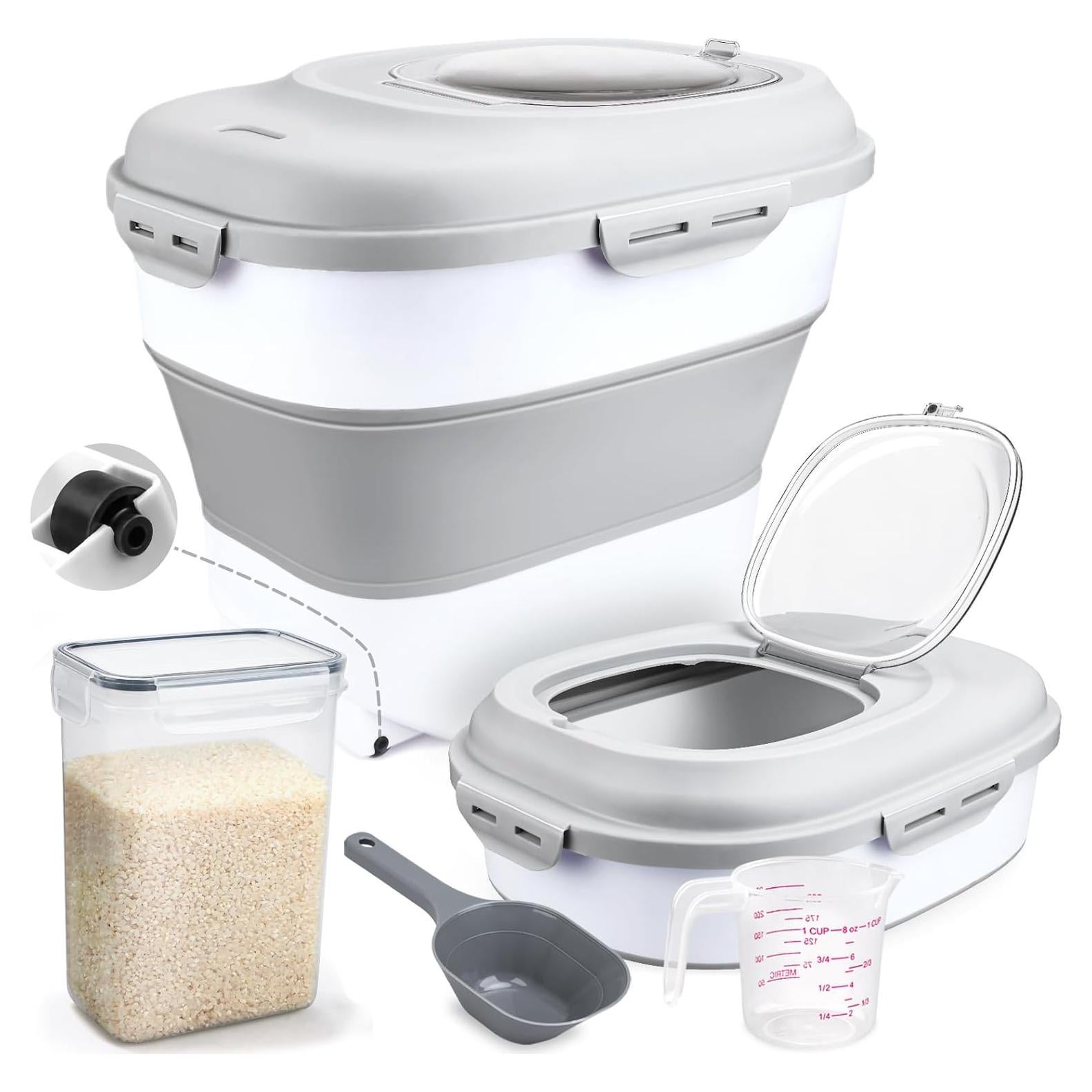 Contenedor de Almacenamiento de Arroz Komzon 22.68kg Plegable