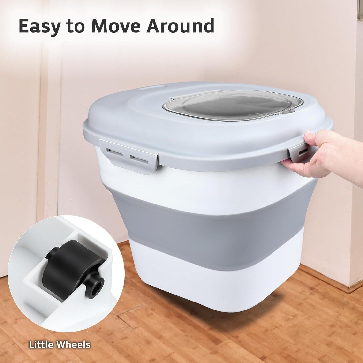 Contenedor de Almacenamiento de Arroz Komzon 22.68kg Plegable