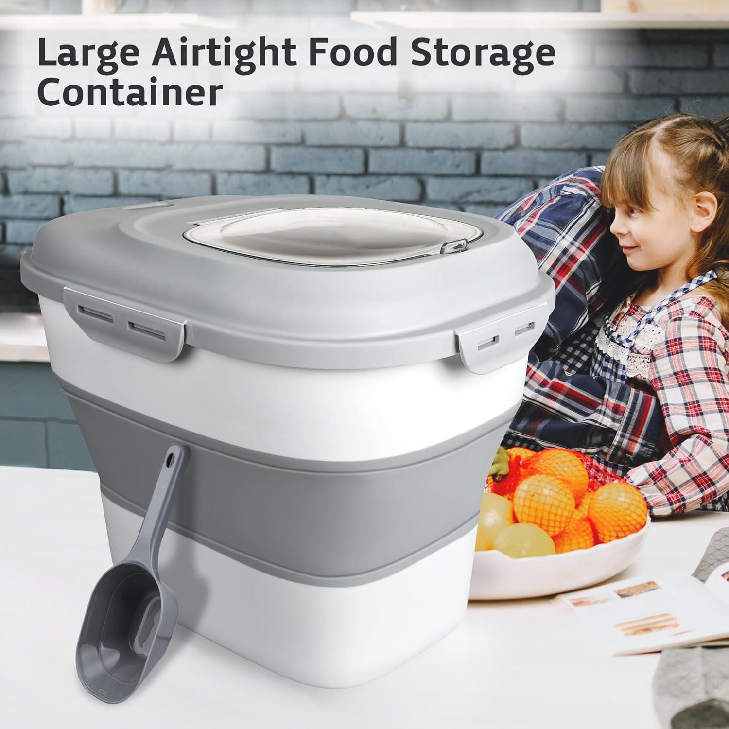 Contenedor de Almacenamiento de Arroz Komzon 22.68kg Plegable