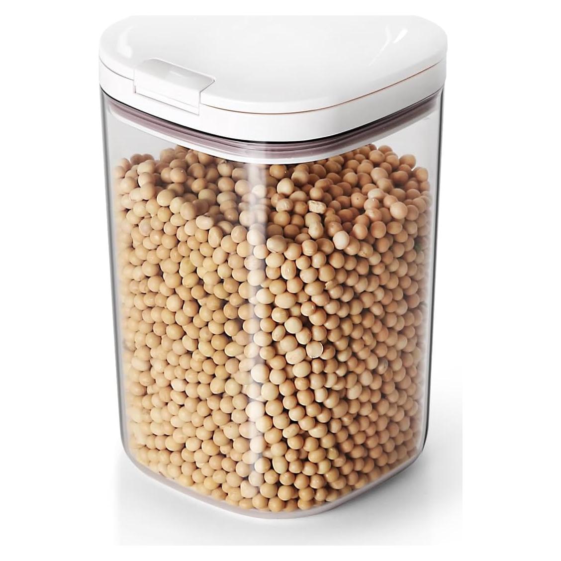 Contenedor de Almacenamiento de Cereal LMK 1.7L Blanco