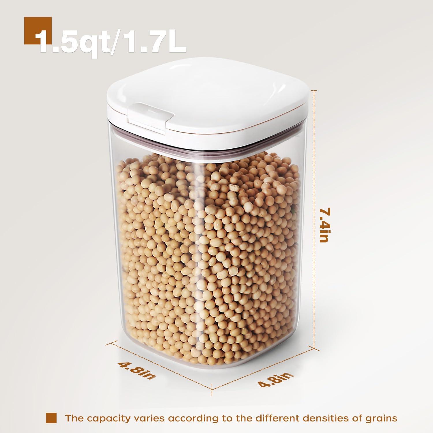 Contenedor de Almacenamiento de Cereal LMK 1.7L Blanco