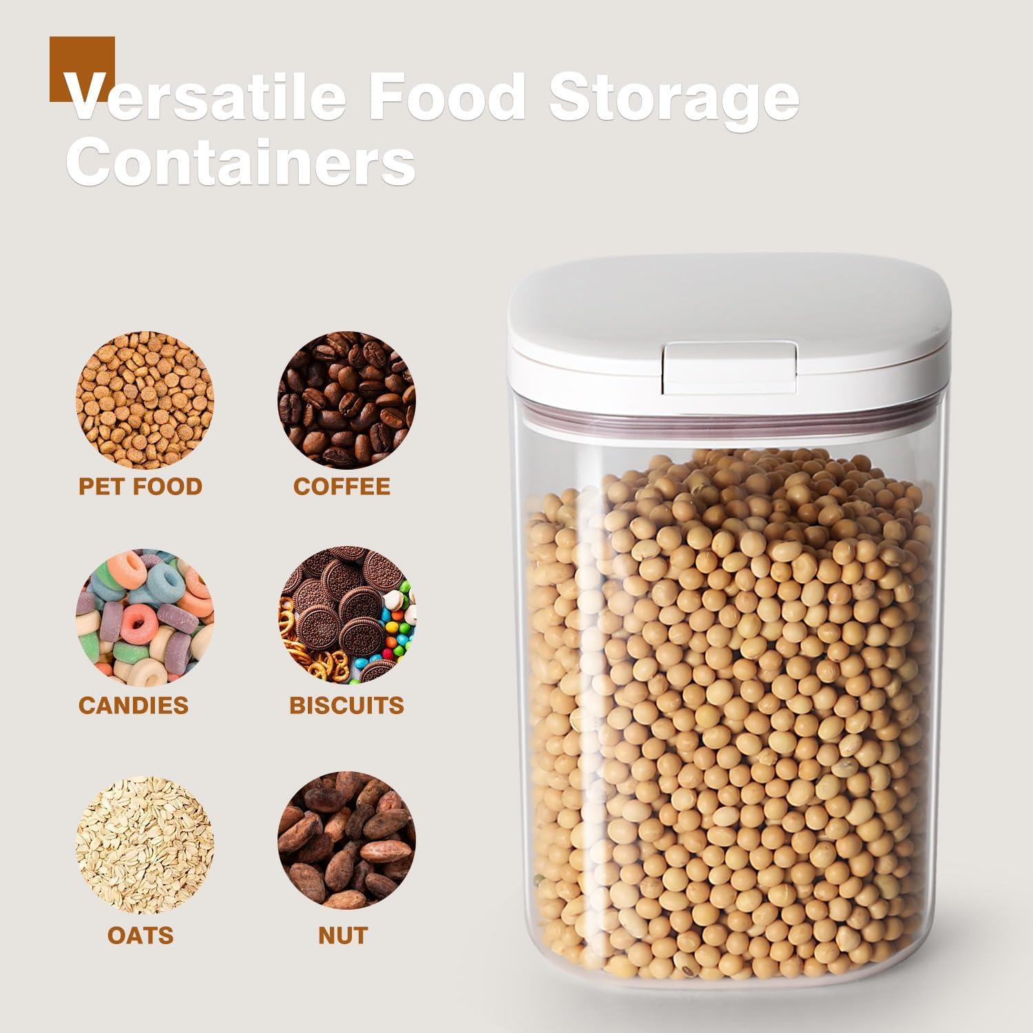 Contenedor de Almacenamiento de Cereal LMK 1.7L Blanco