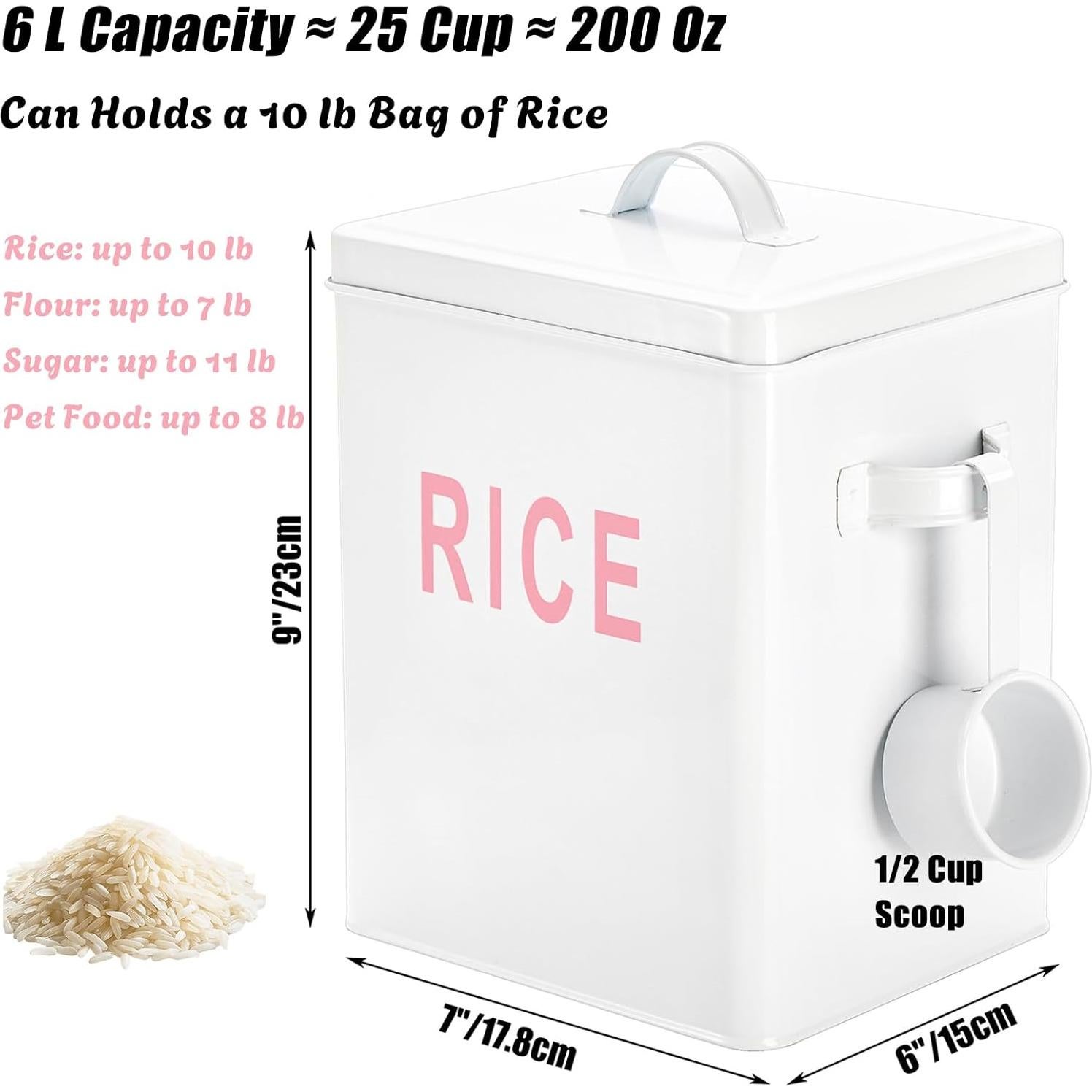 Contenedor de Almacenamiento de Alimentos YOUEON 4,54 kg Blanco