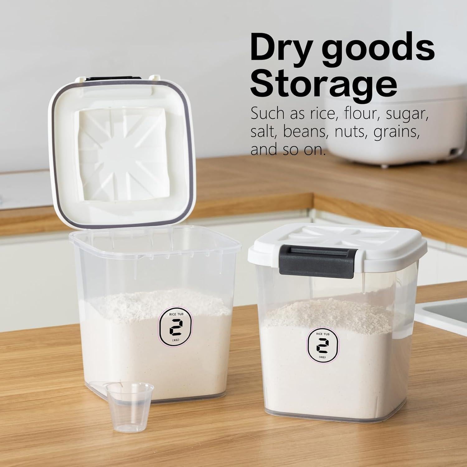 Dispensador de Arroz LivLab 25KG Contenedor Alimentos