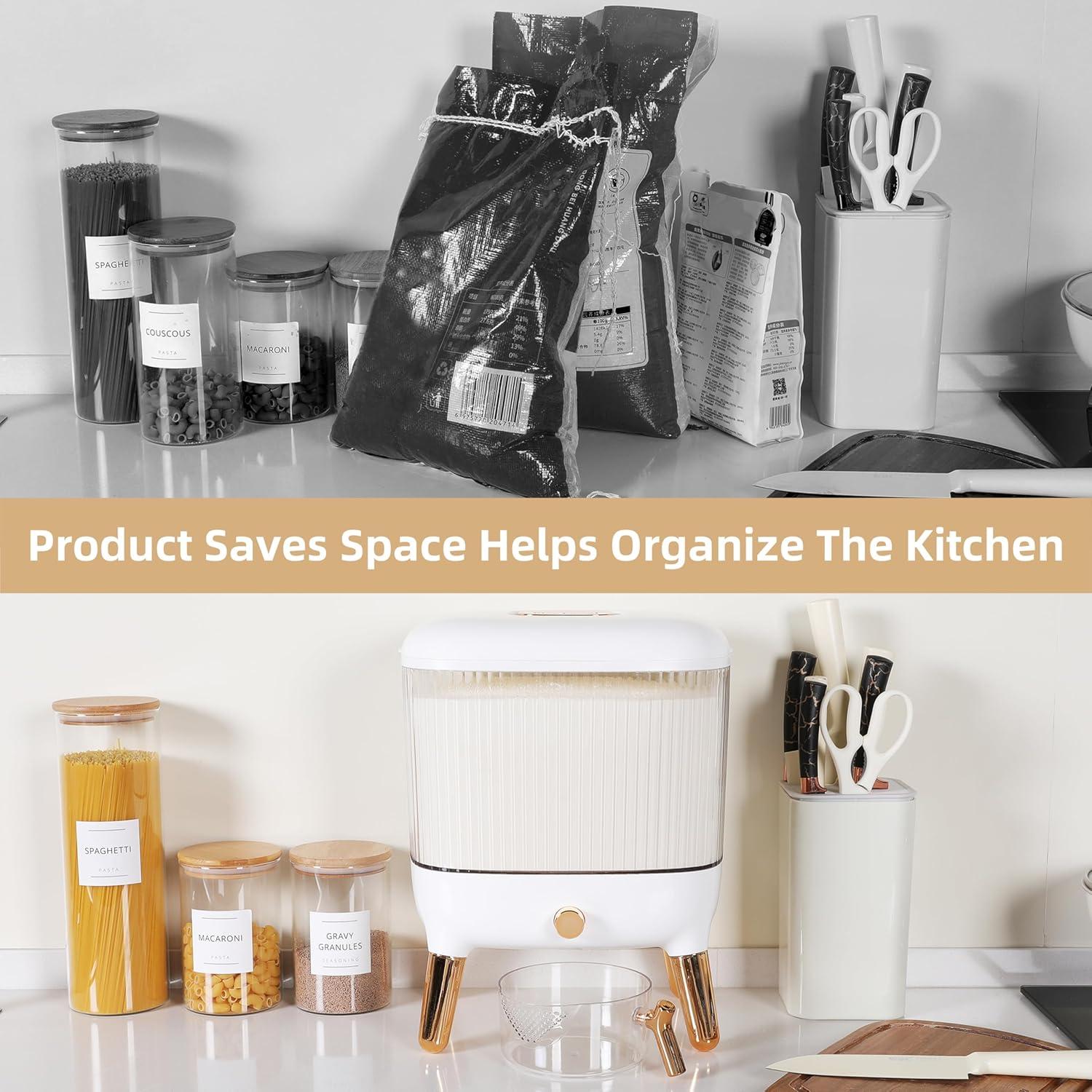 Dispensador de Arroz 11,34 kg MARY - Almacenamiento Organizado