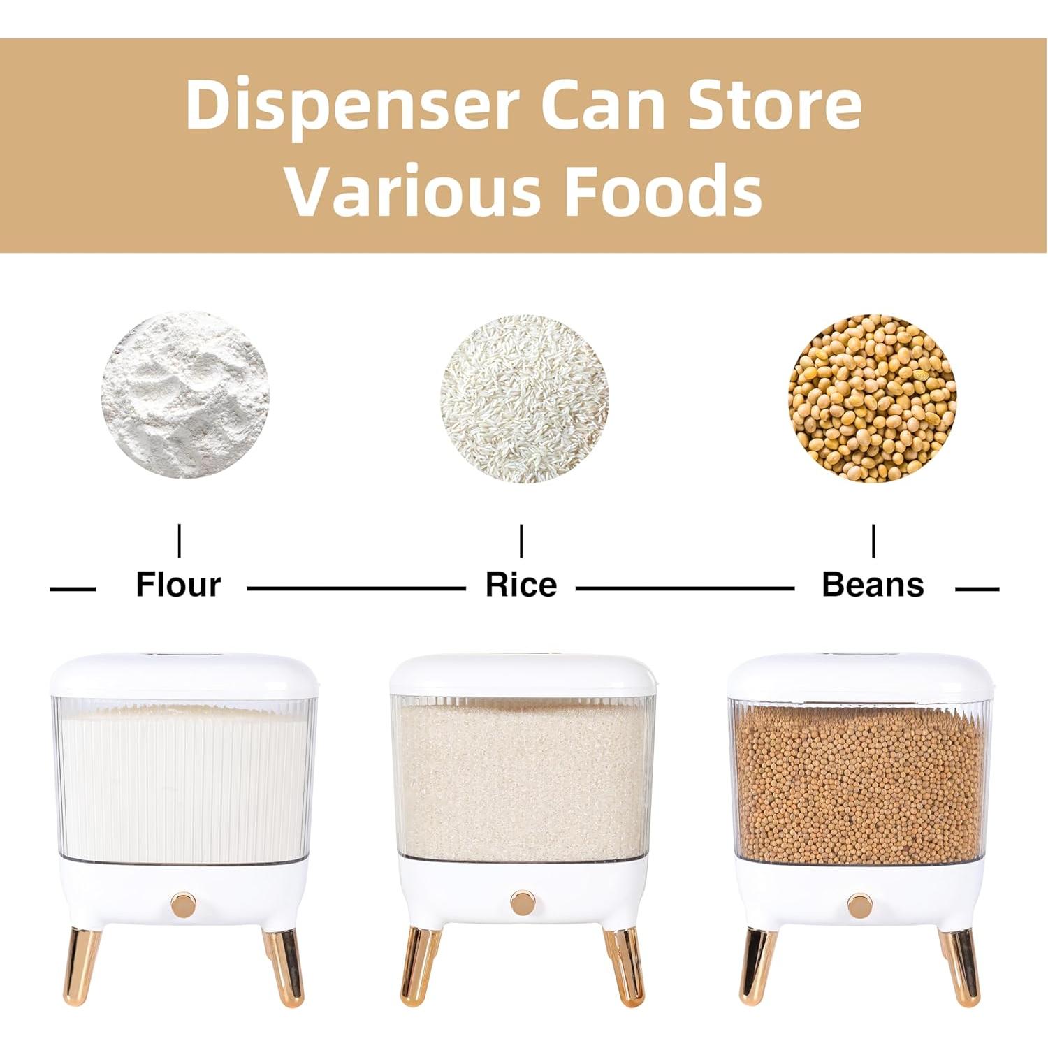 Dispensador de Arroz 11,34 kg MARY - Almacenamiento Organizado