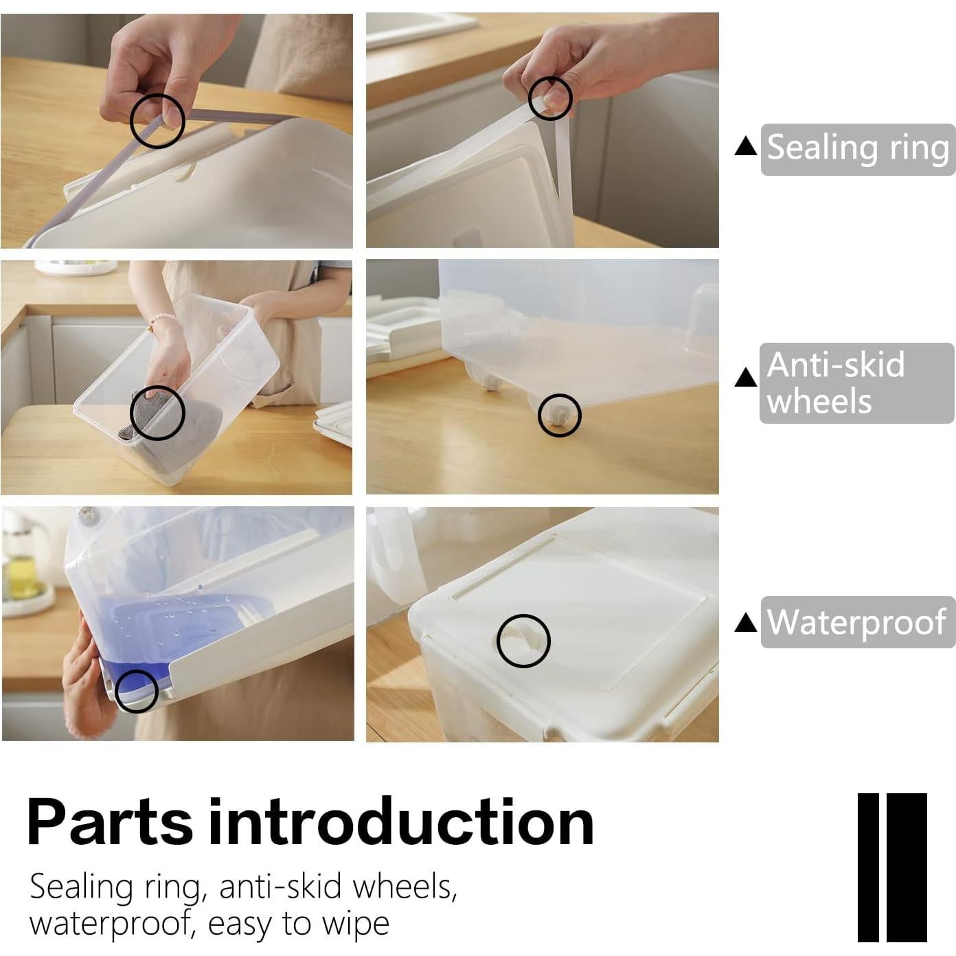 Contenedor de Almacenamiento de Arroz 5 L con Taza Medidora LivLab