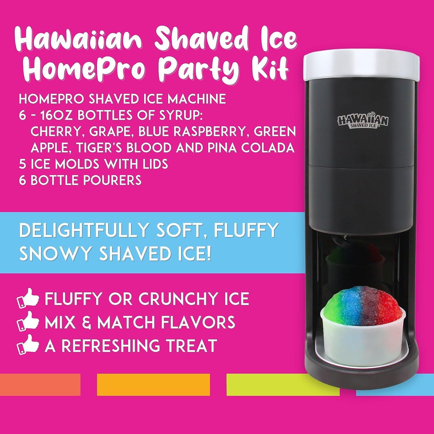 Máquina de Hielo Raspado HomePro Hawaiian 6 Sabores + Accesorios