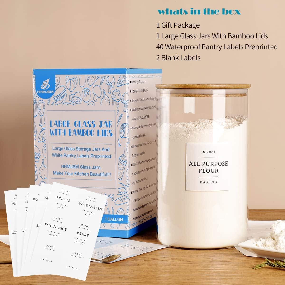 Tarro de Almacenamiento de Vidrio 3.79L Mujin Hermético