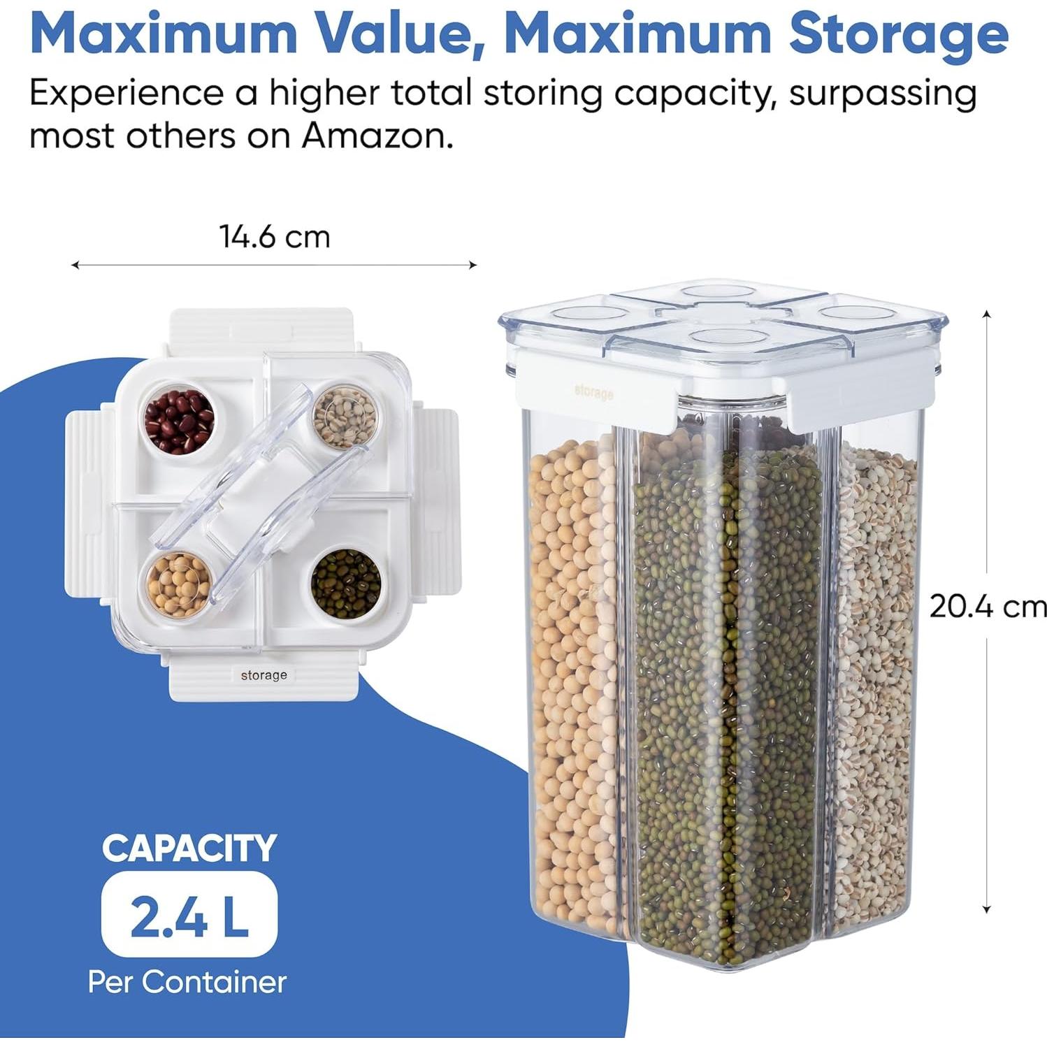 Contenedores de Almacenamiento Herméticos Chef's Path 2.4L - 2 Piezas