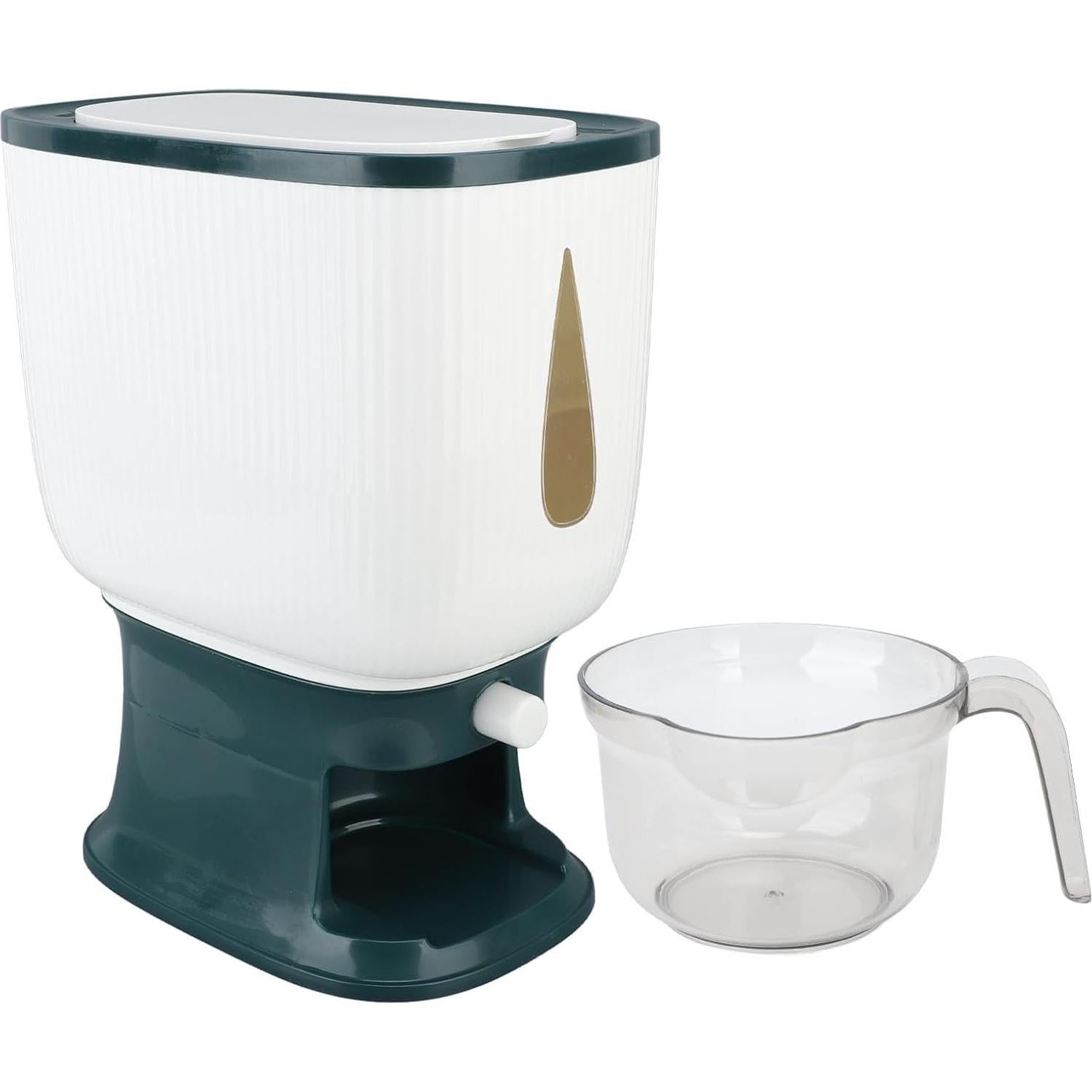 Dispensador de arroz 10 kg Fosa con taza medidora Verde