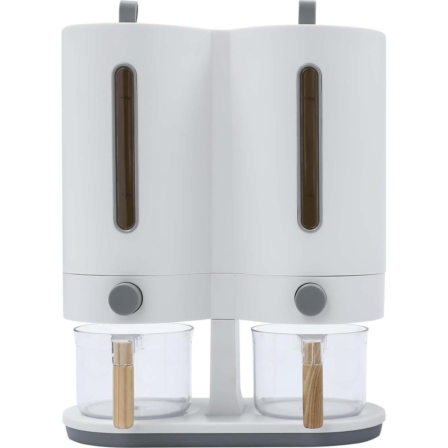 Dispensador de Arroz Dual Xuthusman 5 kg con 2 Tazas Medidoras