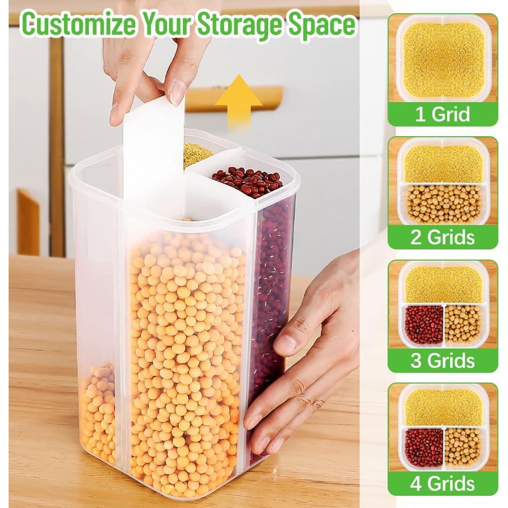 Contenedores de Almacenamiento JIABEIUS 2.5L 4 Compartimentos