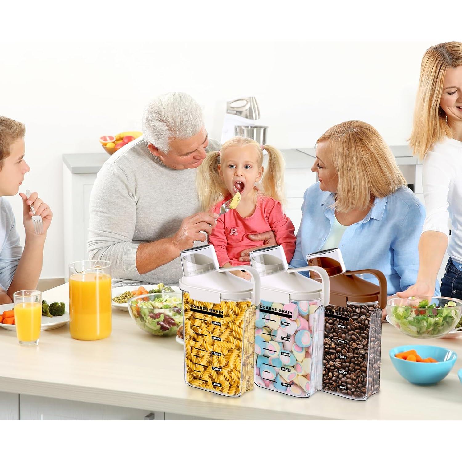 Juego 3 Contenedores Almacenamiento Alimentos LANGMINGDE 2500ml