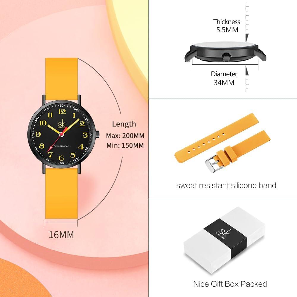 Reloj Deportivo SHENGKE para Mujeres Resistente al Agua 34mm