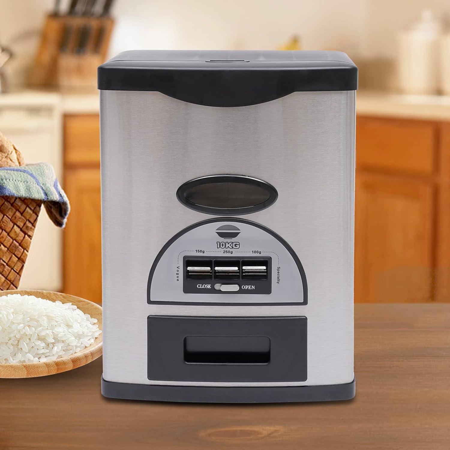 Dispensador de Arroz Automático Gdrasuya10 10kg Acero Inoxidable