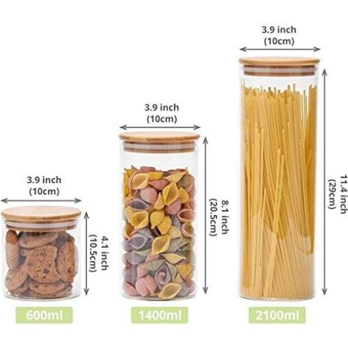 Juego de 5 tarros de vidrio herméticos Leaves and Trees