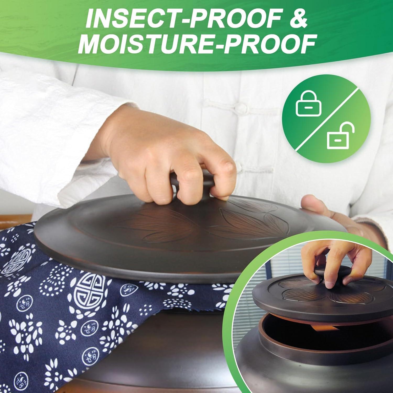 Dispensador de Arroz Cerámica 15 Kg QXYXSM - Organizador Cocina