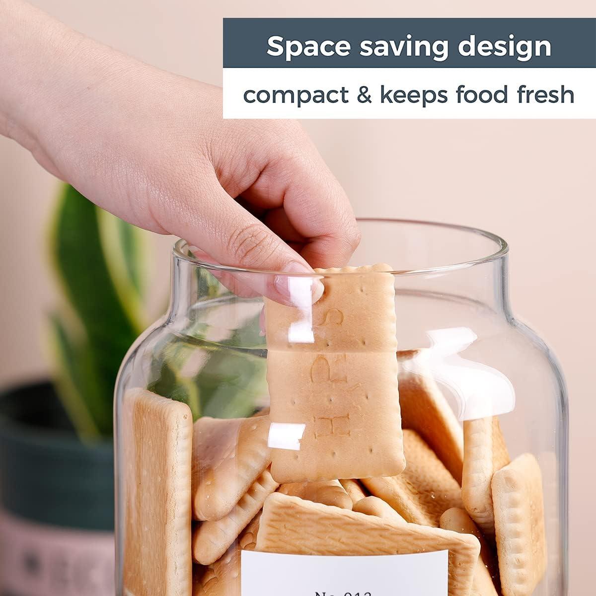 Tarro de Vidrio Grande Mujin 1 Galón Hermético con Etiquetas