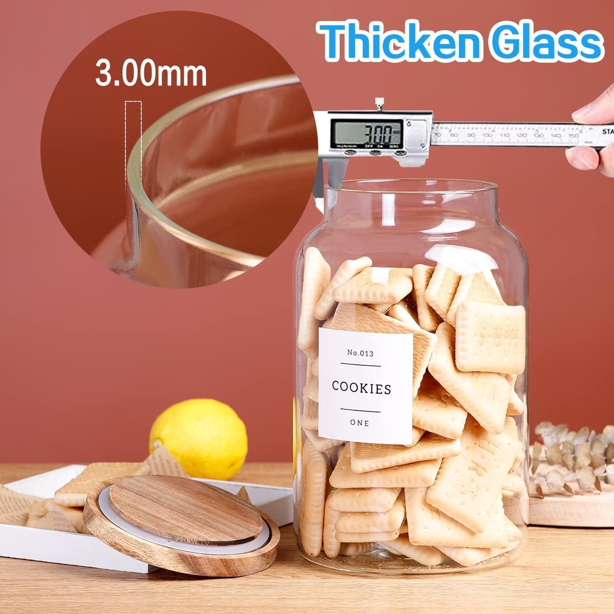 Tarro de Vidrio Grande Mujin 1 Galón Hermético con Etiquetas