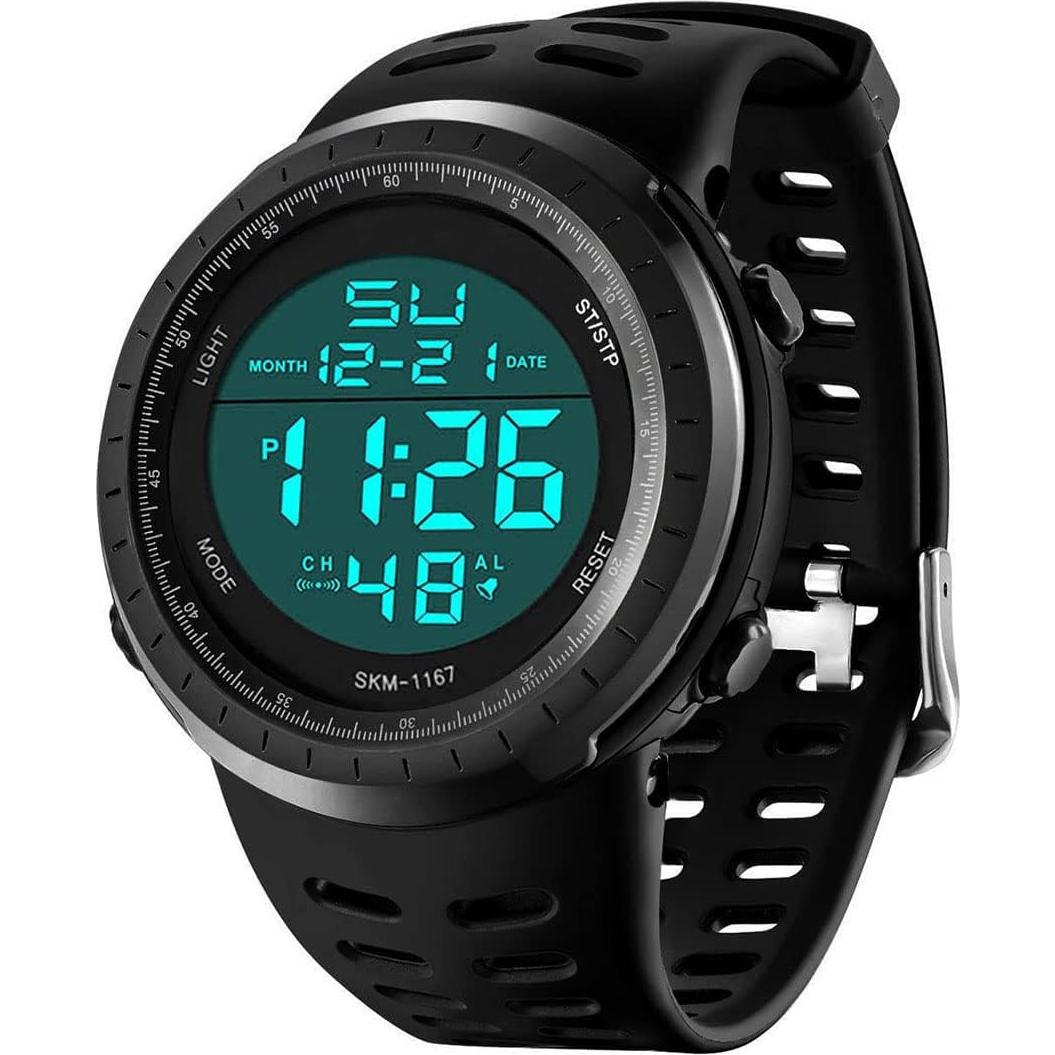 Reloj Digital LYMFHCH Hombre Militar LED Impermeable 50M