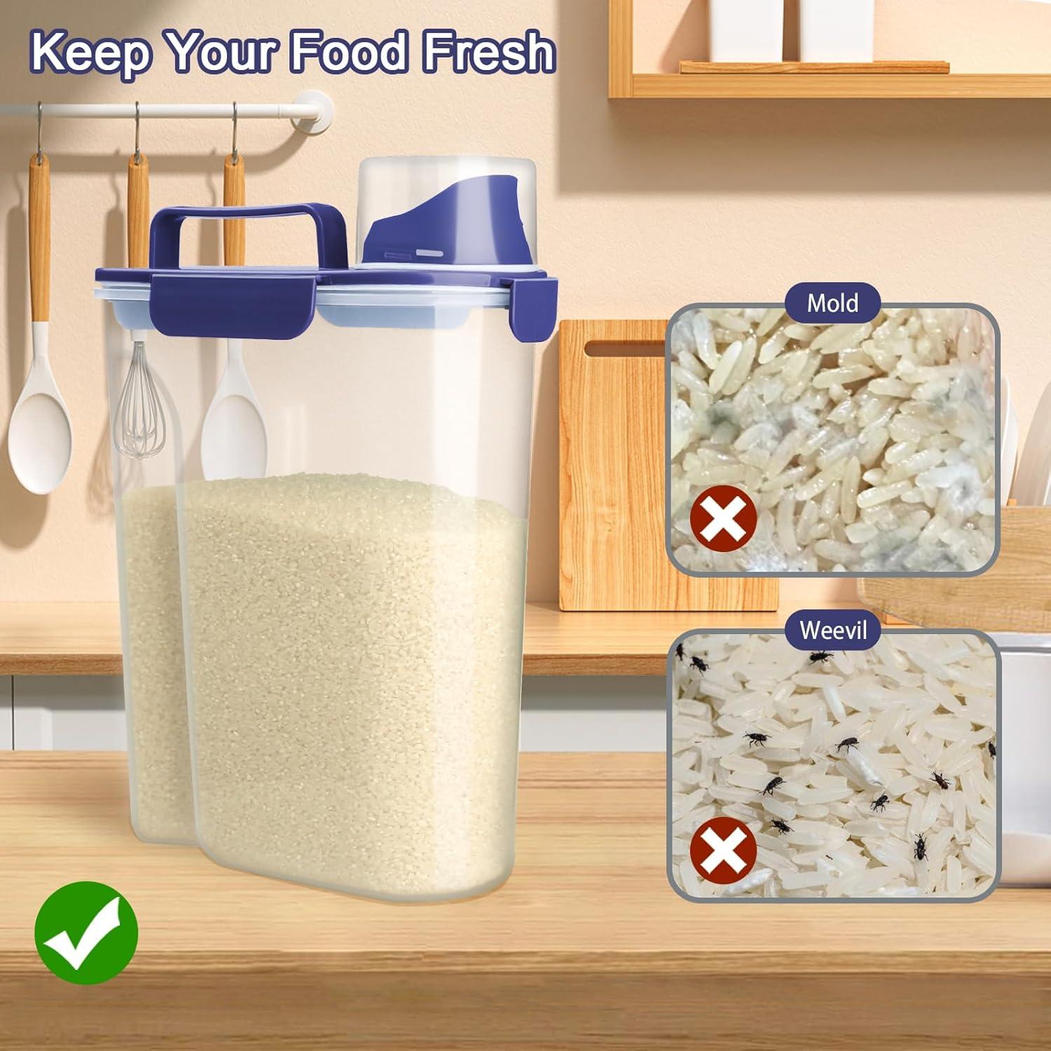 Contenedor de Almacenamiento de Arroz Komzon 4,54 kg Hermético