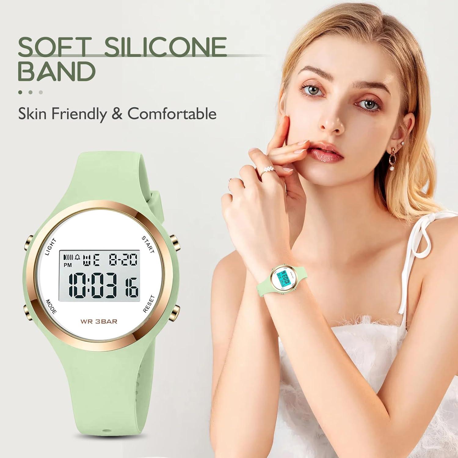 Reloj Deportivo XCZAP Digital Mujer Resistente al Agua 30M