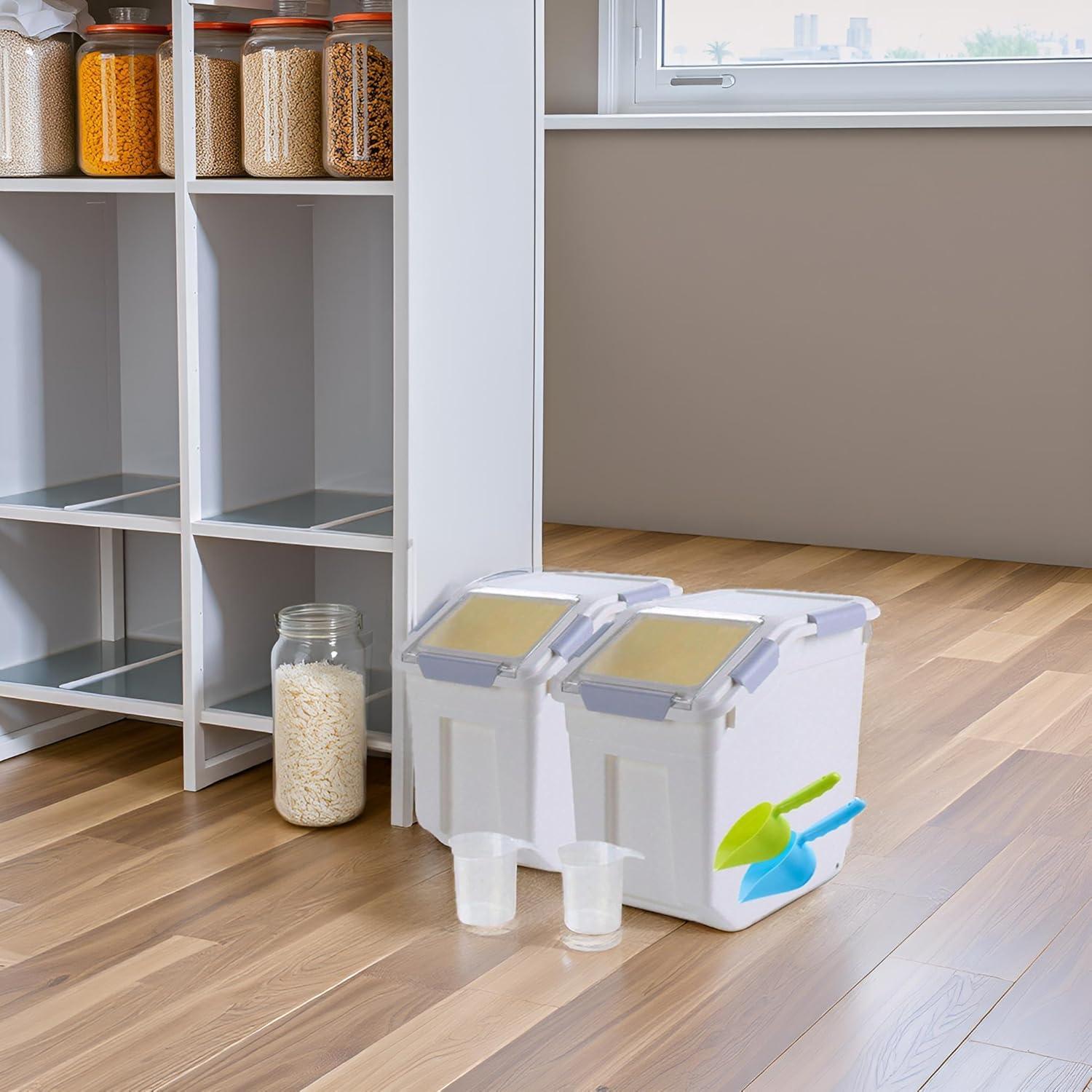 Contenedor de Almacenamiento Saim 11,34 kg con Ruedas y Tapa