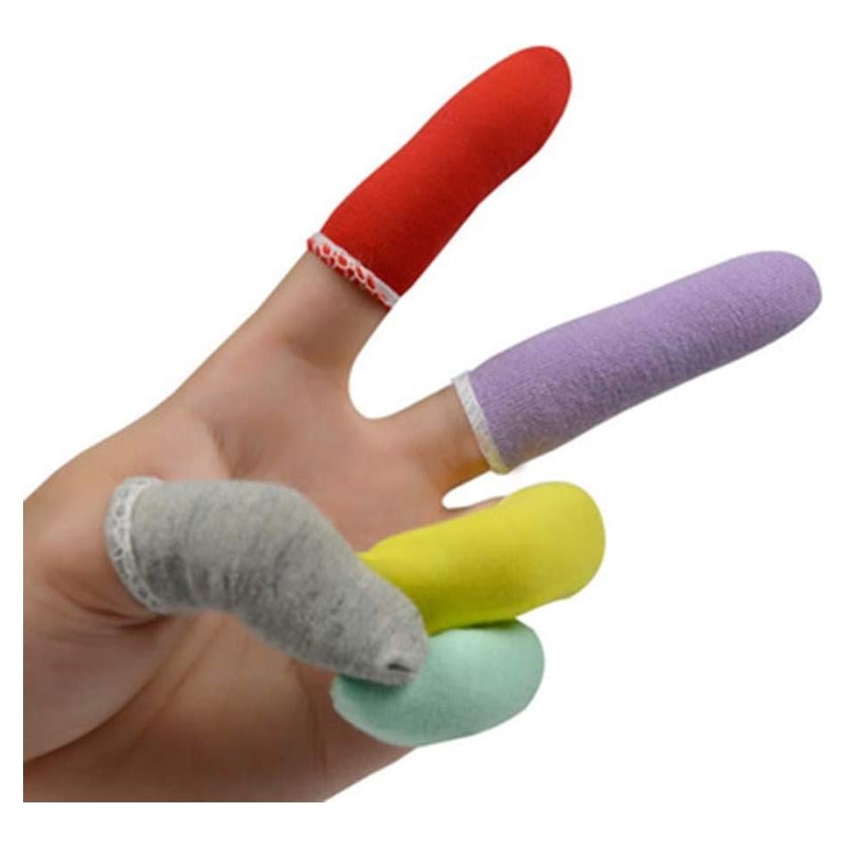 100 Protectores de Dedos de Algodón EORTA - Color Aleatorio