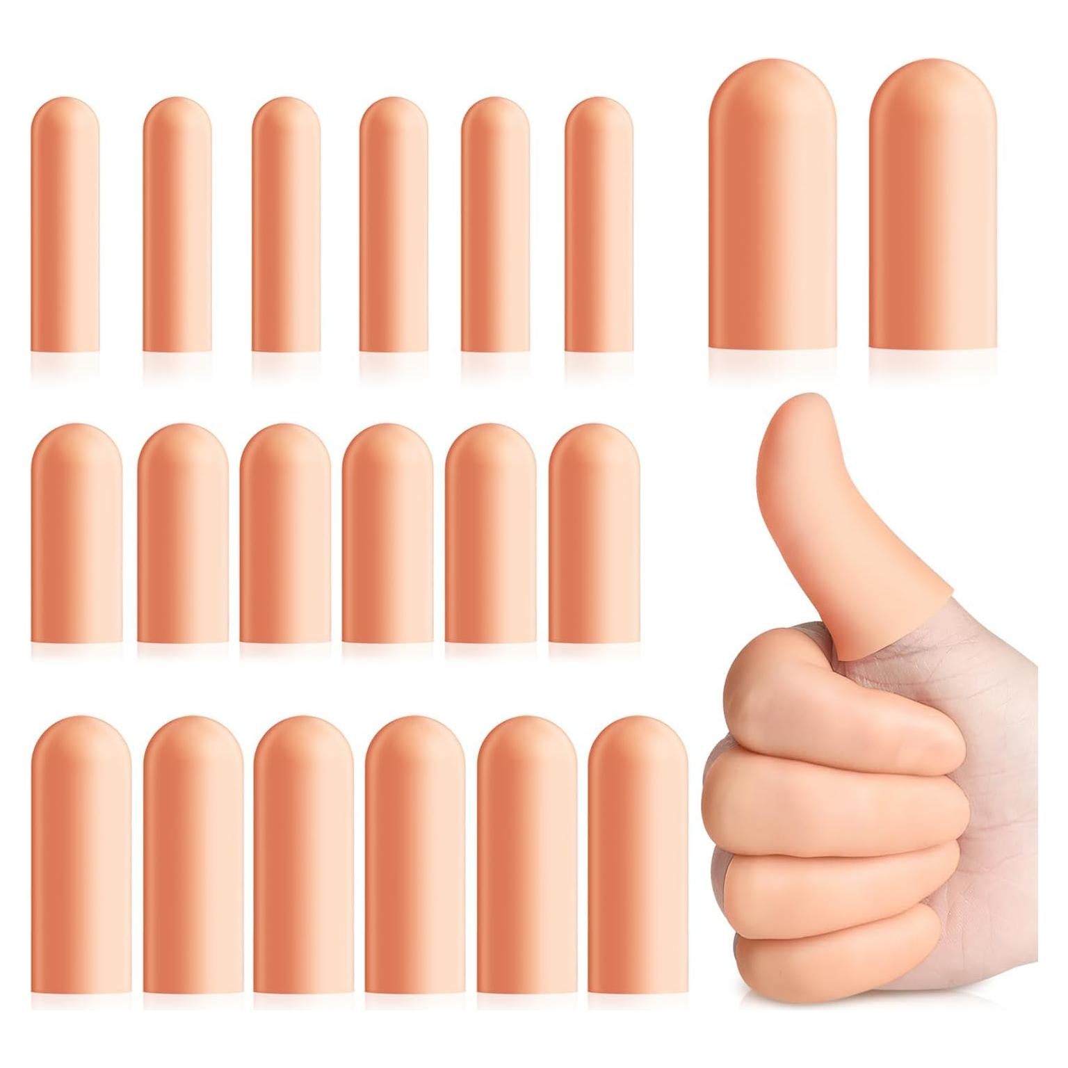 20 Protectores de Dedos de Gel Ghzaocu Multi-Tamaño Reutilizables
