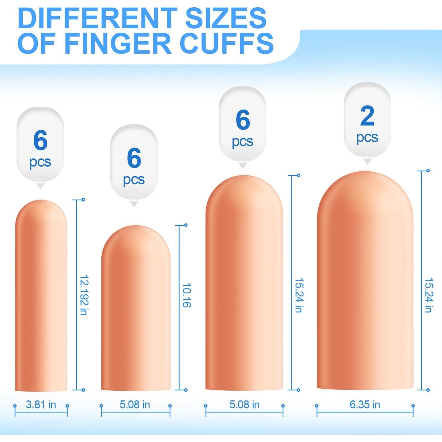 20 Protectores de Dedos de Gel Ghzaocu Multi-Tamaño Reutilizables