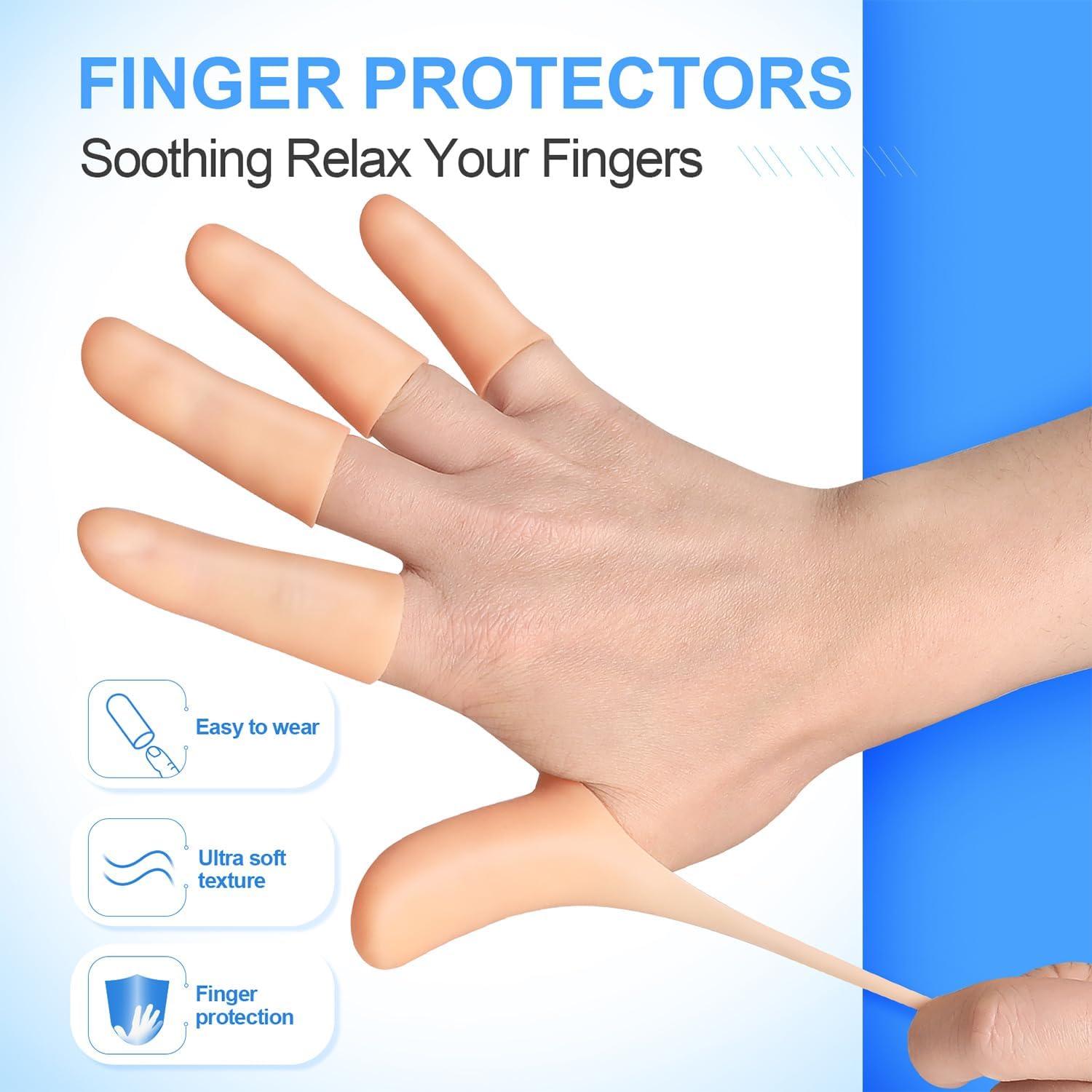 20 Protectores de Dedos de Gel Ghzaocu Multi-Tamaño Reutilizables