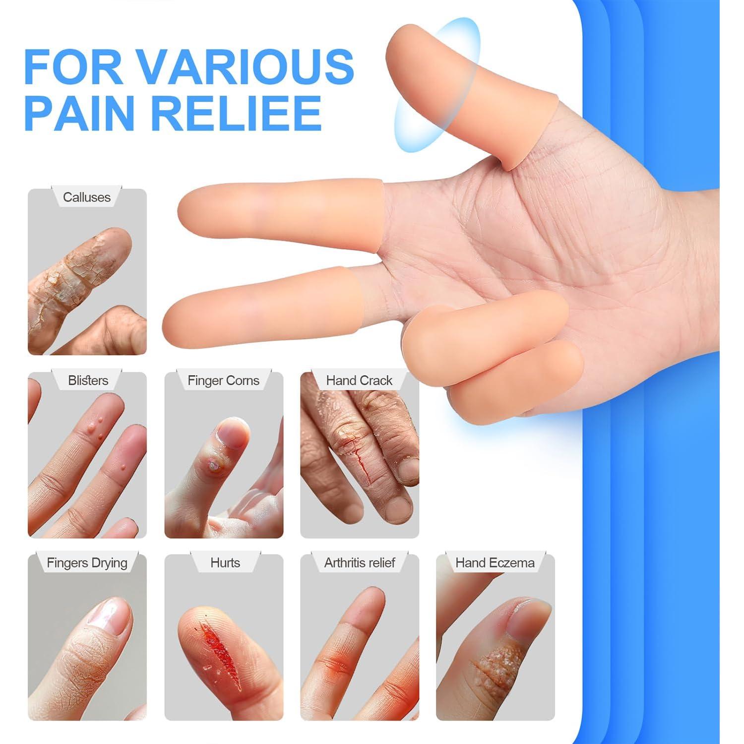 20 Protectores de Dedos de Gel Ghzaocu Multi-Tamaño Reutilizables