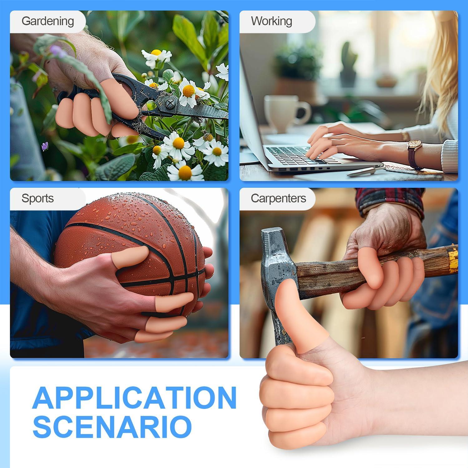 20 Protectores de Dedos de Gel Ghzaocu Multi-Tamaño Reutilizables