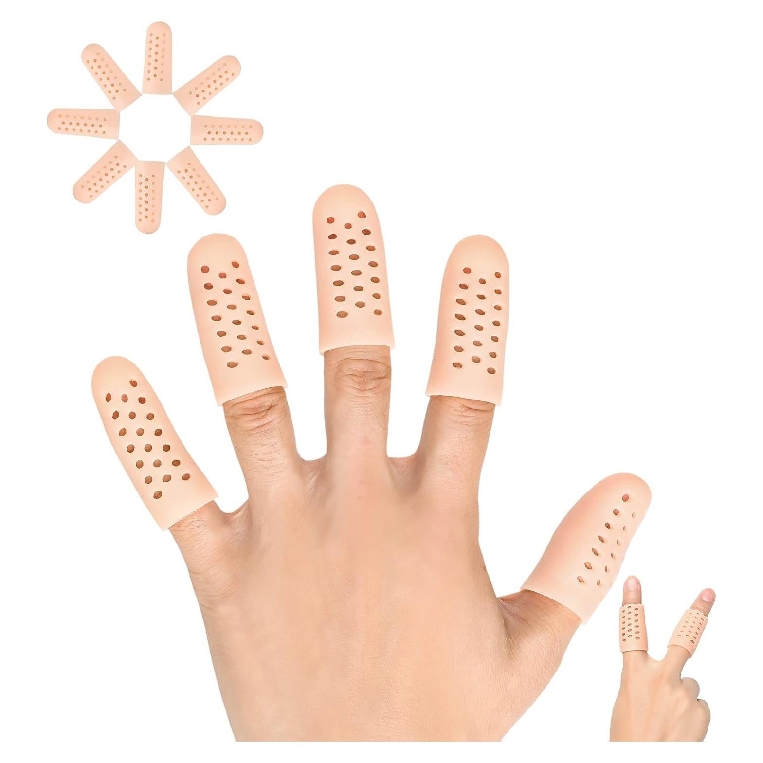 Fundas de Dedos de Gel Pnrskter 14 PCS Transpirables