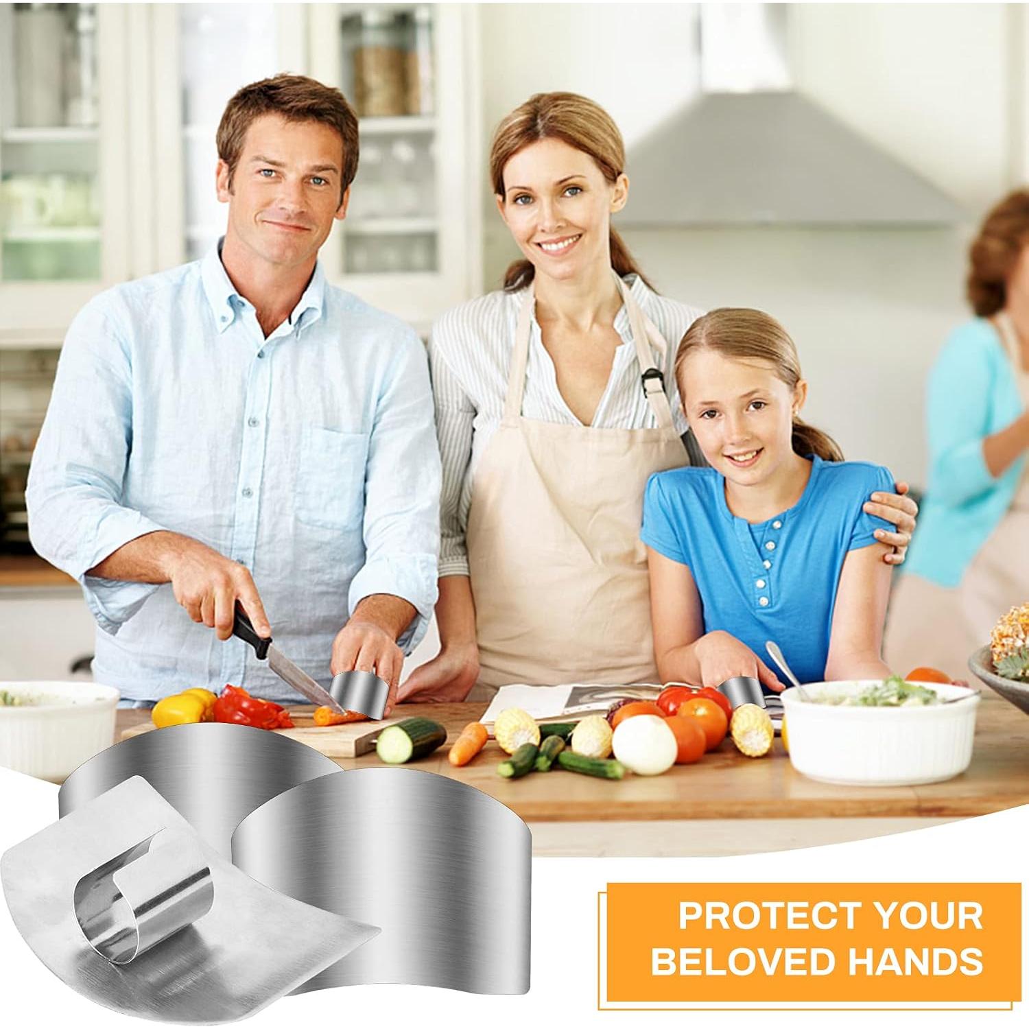 Guardias de Dedos de Acero Inoxidable Niupiour - 4 Piezas