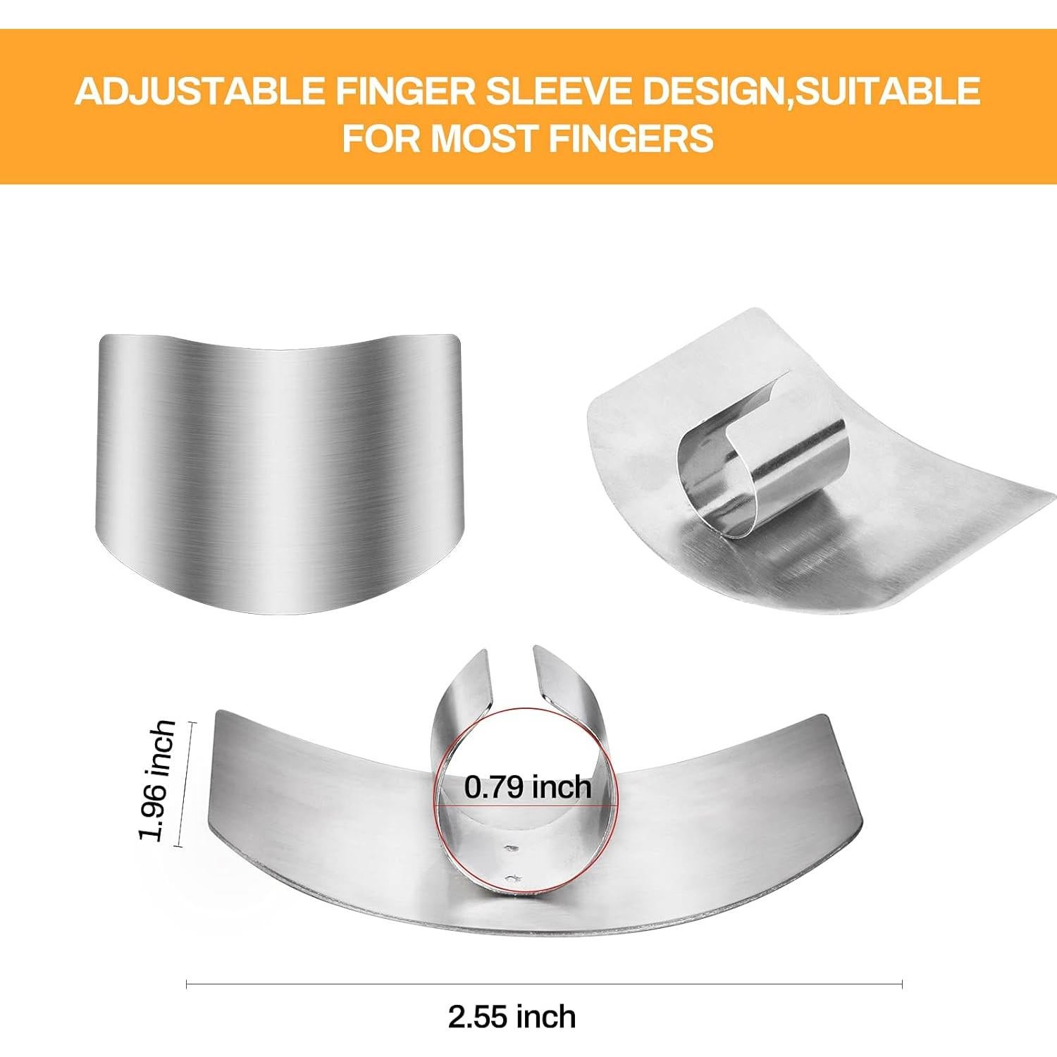 Guardias de Dedos de Acero Inoxidable Niupiour - 4 Piezas