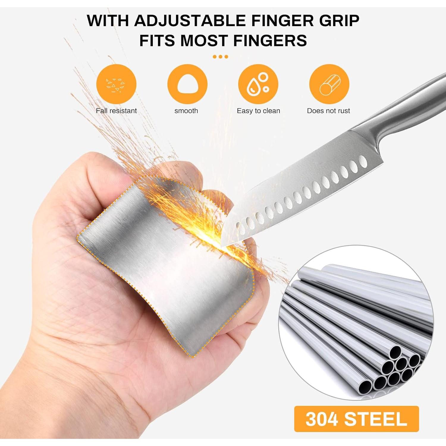 Guardias de Dedos de Acero Inoxidable Niupiour - 4 Piezas