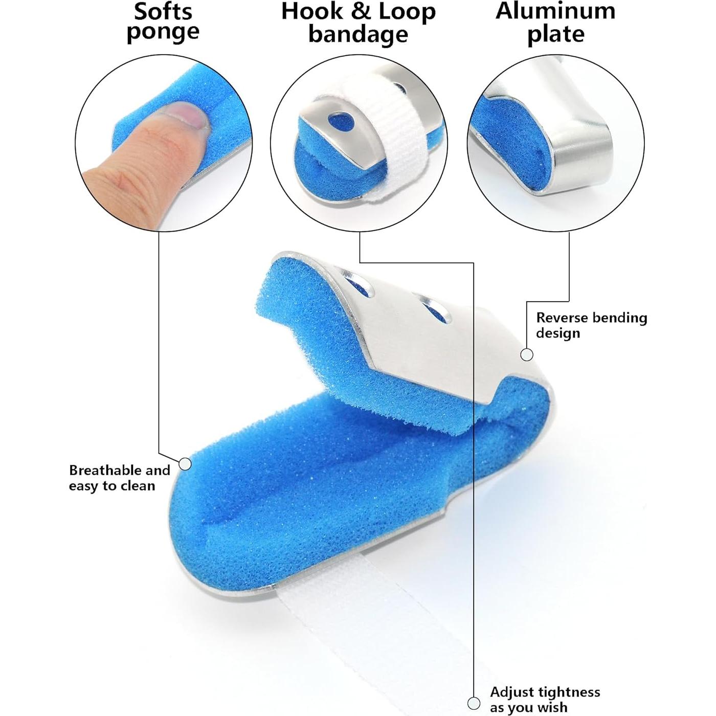 Férula para Dedo Meñique Niños TAROYQASUL 2 Piezas Azul