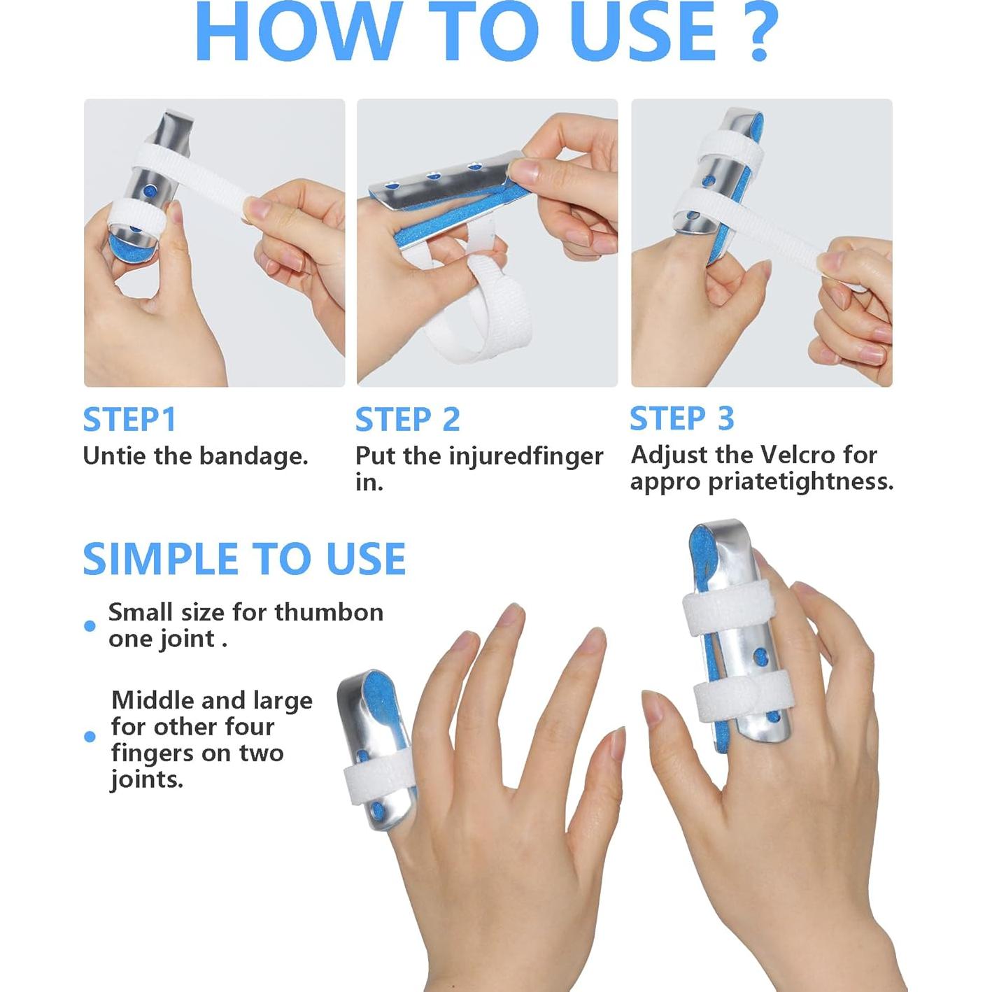 Férula para Dedo Meñique Niños TAROYQASUL 2 Piezas Azul