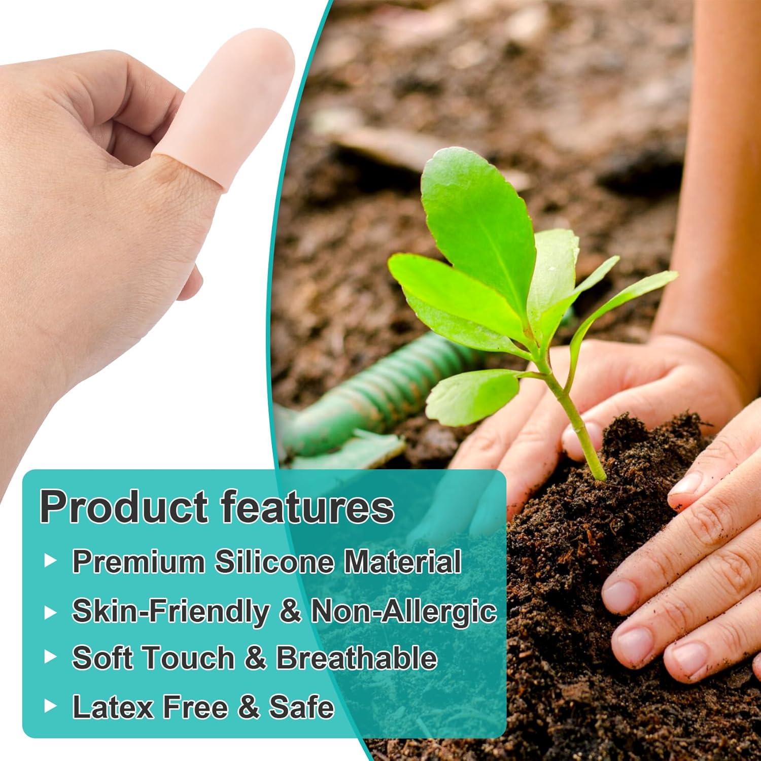 10 Protectores de Dedos de Silicona SmallCat Beige