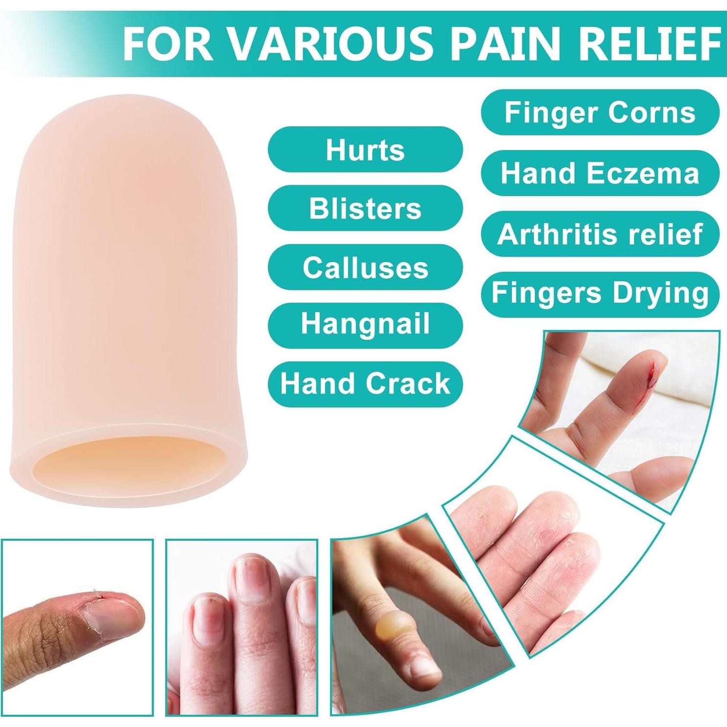 10 Protectores de Dedos de Silicona SmallCat Beige